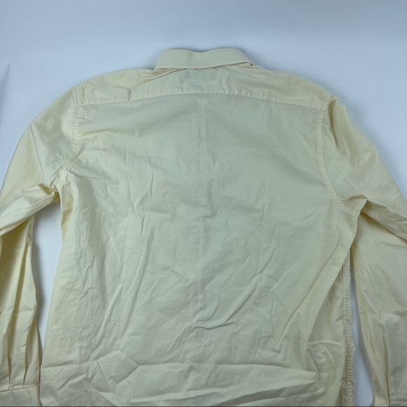 Express Mens Dress Shirt Stretch Yellow XL - Picture 7 of 7